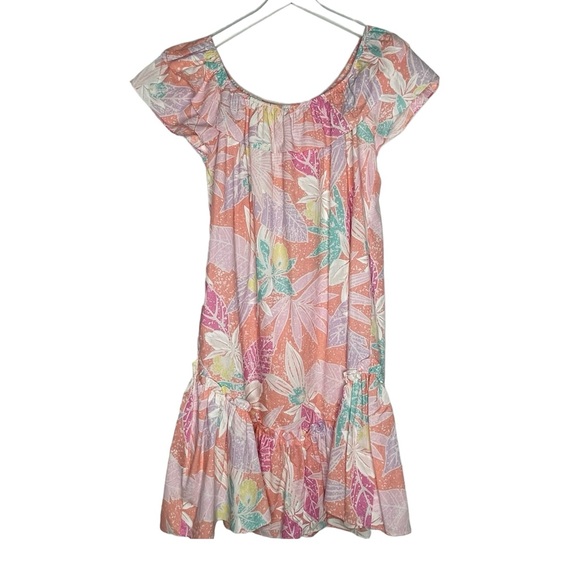 Vintage Dresses & Skirts - Kole Kole Vintage Made in USA Hawaiian off the shoulder Mumu floral Dress Medium